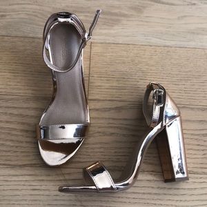 Rose gold block heel Charlotte Russe size 8